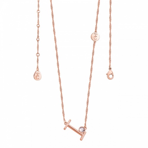Tipperary Crystal Letter 'I' Pendant Rose Gold